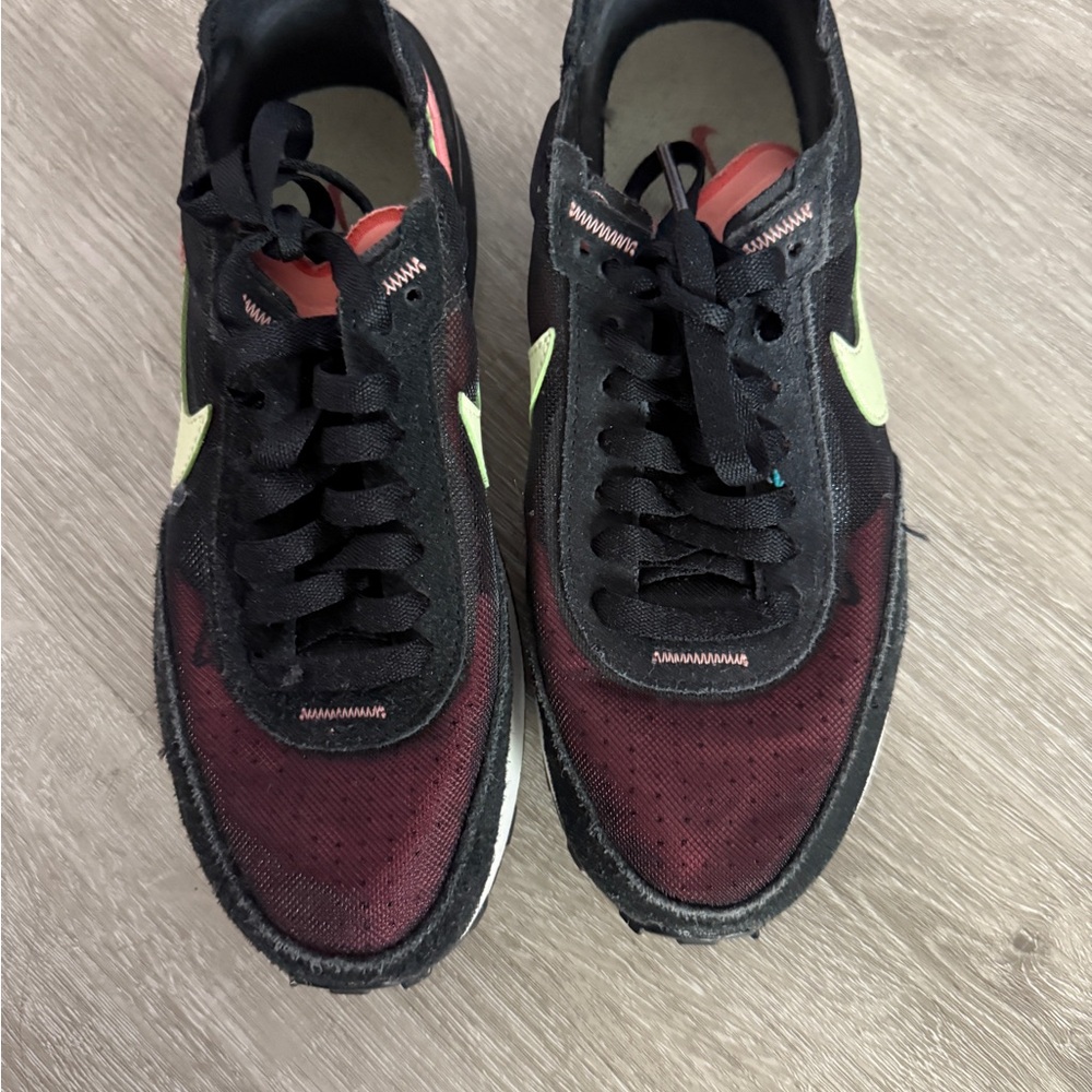 Nike Black and Burgundy Athletic Shoes